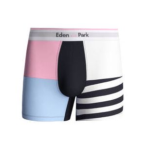 EDEN PARK  boxer homme en coton Original Blanc/Bleu - Taille S