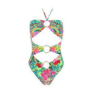 LULI FAMA maillot de bain 1 pièce bustier sans armatures Wild Blooms Multicolore - Taille S