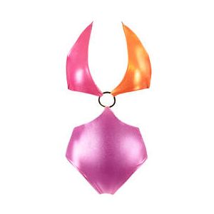 ACQUADICOCCO maillot de bain 1 pi&egrave;ce trikini sans armatures Lamina Paisley Orange/Violet - Taille S