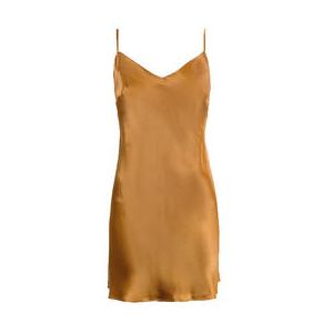 MARJOLAINE nuisette en soie Soie Unie Marron - Taille 36