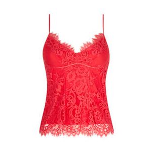 LISE CHARMEL caraco en dentelle D&eacute;sirs de Venise Rouge - Taille 38