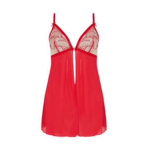 DITA VON TEESE nuisette ouverture frontale Von Follies Fantastique Graphical Rouge - Taille S/M