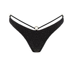 LULI FAMA bas de maillot de bain slip échancré Sunkiss Glow Noir - Taille XS