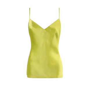 MARJOLAINE caraco Chrom&eacute;a en soie Calista Vert Citron - Taille 36