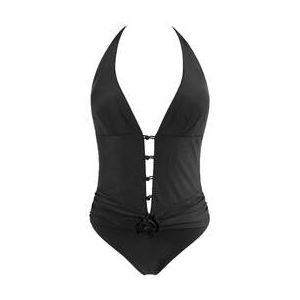 MARJOLAINE maillot de bain 1 pi&egrave;ce d&eacute;collet&eacute; sans armatures Cassiop&eacute;e Swim Noir - Taille XS