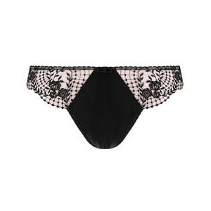 DITA VON TEESE string Julie's Roses Noir/Nude - Taille 36