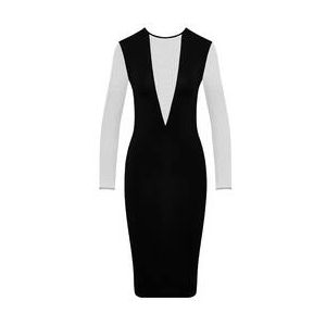 MAISON CLOSE robe midi manches longues Pure Tentation Noir - Taille XS
