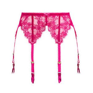 DITA VON TEESE porte-jarretelles en dentelle Zsa Zsa Rose/Rouge - Taille 36