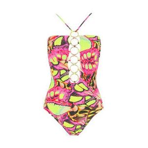 LULI FAMA maillot de bain 1 pièce bustier sans armatures Flutter Multicolore - Taille S