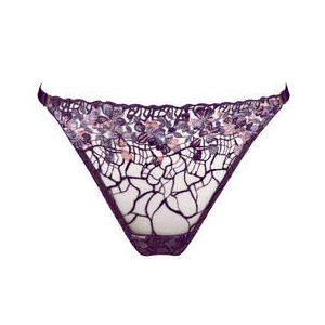 BORDELLE tanga ouvrable Am&eacute;la Violet fonc&eacute; - Taille S