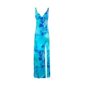 LULI FAMA robe de plage longue Aqua Dreams Bleu turquoise - Taille XS