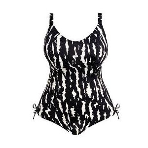 ELOMI maillot de bain 1 pièce sans armatures Echo Shell Noir/Blanc - Taille 95 G/H
