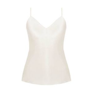 SIMONE PÉRÈLE haut de pyjama caraco en soie Love Me Blanc cassé - Taille S