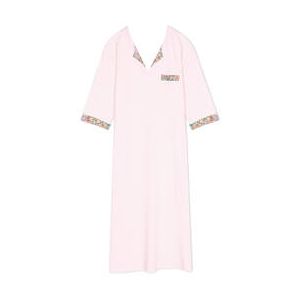 LE CHAT chemise de nuit longue en coton Garden Rose p&acirc;le - Taille 36