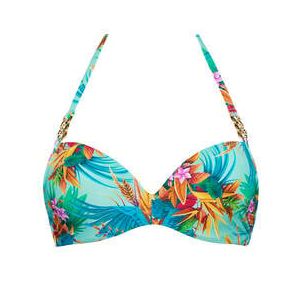 MARLIES DEKKERS haut de maillot de bain push-up armatures Hula Haka Bleu - Taille 85B