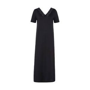 HANRO chemise de nuit manches courtes en coton Moments Noir - Taille XS