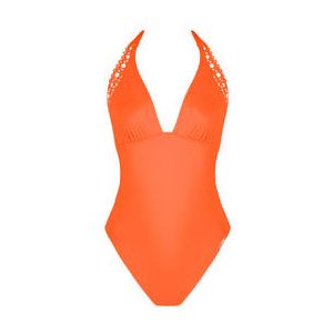 LISE CHARMEL maillot de bain 1 pi&egrave;ce dos nu sans armatures Ajourage Couture P&ecirc;che - Taille 1