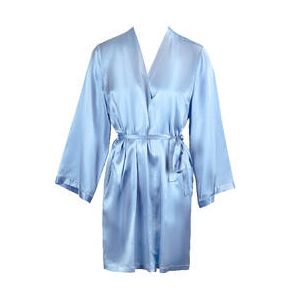 MARJOLAINE déshabillé en soie Soie Unie Bleu ciel - Taille 36