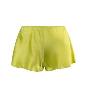 MARJOLAINE short Chrom&eacute;a en soie Calista Vert Citron - Taille 36