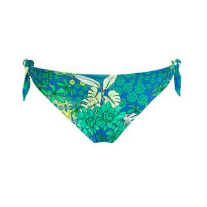 VERDISSIMA bas de maillot de bain slip noué Fiore Patch Bleu Marine/Vert - Taille S