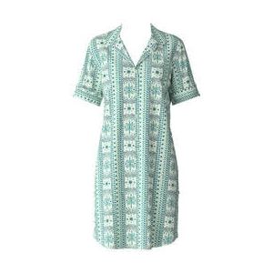 CALIDA chemise de nuit en coton Palm Dreams Vert eucalyptus - Taille 38/40