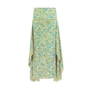 SORAYA jupe de plage Cindy Had&egrave;s Vert/Jaune - Taille TU