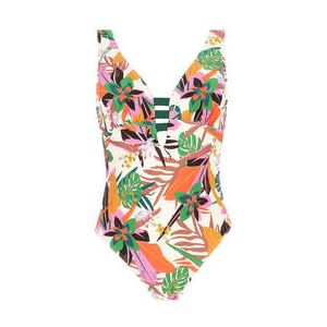 LIVIA maillot de bain 1 pièce décolleté Emika sans armatures Cantera Multicolore - Taille 38