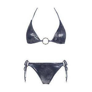 ACQUADICOCCO maillot de bain 2 pièces triangle Silver Foil Argent - Taille XS