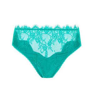 DITA VON TEESE culotte haute en dentelle Zsa Zsa Bleu turquoise - Taille XS