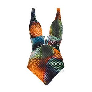 SUNFLAIR maillot de bain 1 pi&egrave;ce d&eacute;collet&eacute; sans armatures Mauritius Multicolore - Taille 38/B
