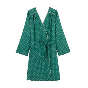 LAURENCE TAVERNIER peignoir en coton Romance Vert émeraude - Taille M