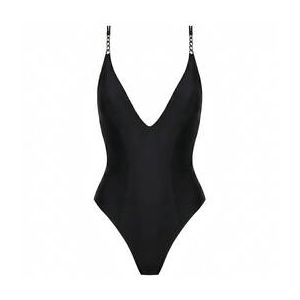 PAIN DE SUCRE maillot de bain 1 pi&egrave;ce Karli sans armatures Sensitive Uni Life R&eacute;sille Noir - Taille XS