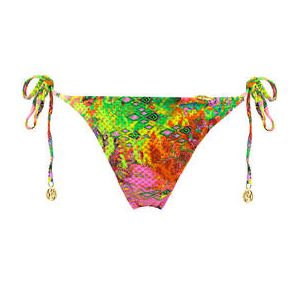 LULI FAMA bas de maillot de bain slip brésilien lacets réversible Vice City Multicolore - Taille XS