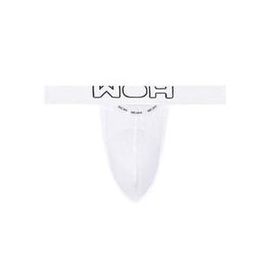HOM slip jockstrap homme avec ouverture HO1 en coton Woh Sporty Fun Blanc - Taille S