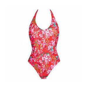 ANTIGEL maillot de bain 1 pièce décolleté plongeant sans armatures La Chérie Forever Rouge/Rose - Taille 1