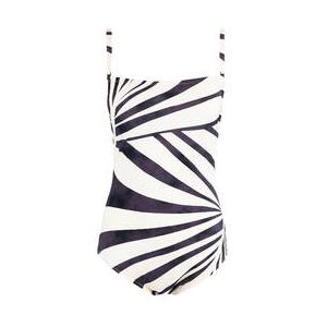 GOTTEX maillot de bain 1 pi&egrave;ce bustier sans armatures Desert Queen Blanc/Bleu - Taille 38