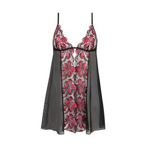 ATELIER AMOUR nuisette ouverture frontale Dernier Frisson Noir/Magenta - Taille S