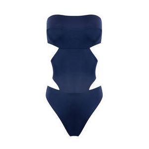 PAIN DE SUCRE maillot de bain 1 pi&egrave;ce trikini Iris sans armatures Sensitive Uni Life R&eacute;sille Bleu nocturne - Taille XS