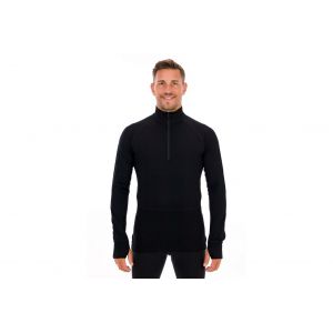 Icebreaker ZoneKnit Mérinos Half Zip 200 vêtement running homme Noir - Taille S