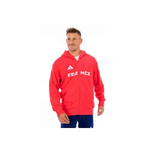 adidas Hoody France v&ecirc;tement running homme Rouge - Taille XS
