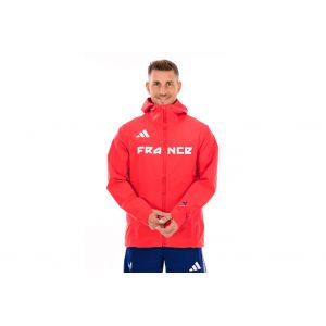 adidas Rain France v&ecirc;tement running homme Rouge - Taille XS