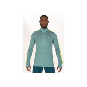 Icebreaker Mérinos 125 ZoneKnit Half Zip M vêtement running homme déstockage Vert - Taille XL