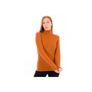 Icebreaker Mérinos 200 Oasis 1/2 Zip vêtement running femme Orange - Taille XS