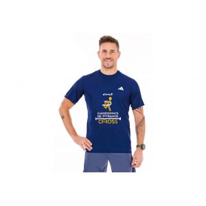 adidas Tee Champ France Cross vêtement running homme Bleu marine - Taille XXL