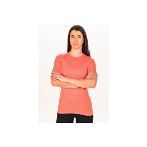 Icebreaker ZoneKnit Mérinos 125 W vêtement running femme déstockage Orange - Taille L