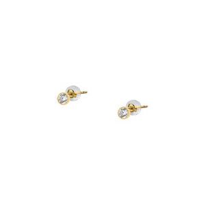 Boucles d'oreilles en or 375/1000 et zircon