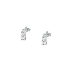 Boucles d'oreilles en argent 925/1000 recyclé et zircon