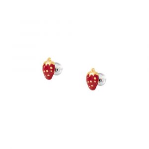Boucles d'oreilles en or 375/1000 et laque
