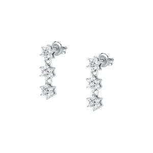 Boucles d'oreilles en argent 925/1000 recyclé et zircon