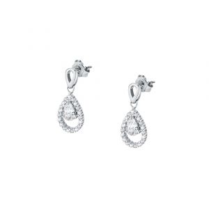 Boucles d'oreilles en argent 925/1000 recyclé et zircon